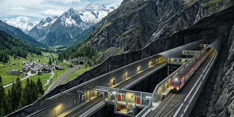 Como funciona o Gotthard Base Tunnel sob os Alpes?