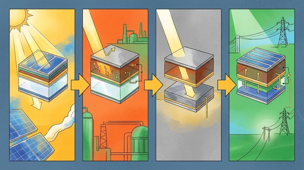 Duas camadas solares empilhadas tentam capturar mais luz e gerar mais energia no mesmo telhado