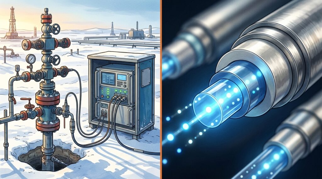 Sensoriamento por fibra óptica revela fraturas, vazamentos e fluxo sem instalar milhares de sensores separados