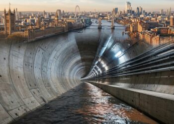Com 25 quilômetros sob Londres, um supertúnel coleta esgoto e chuva antes que a mistura chegue ao Tâmisa