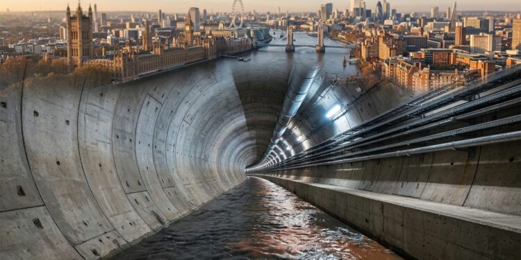 Com 25 quilômetros sob Londres, um supertúnel coleta esgoto e chuva antes que a mistura chegue ao Tâmisa