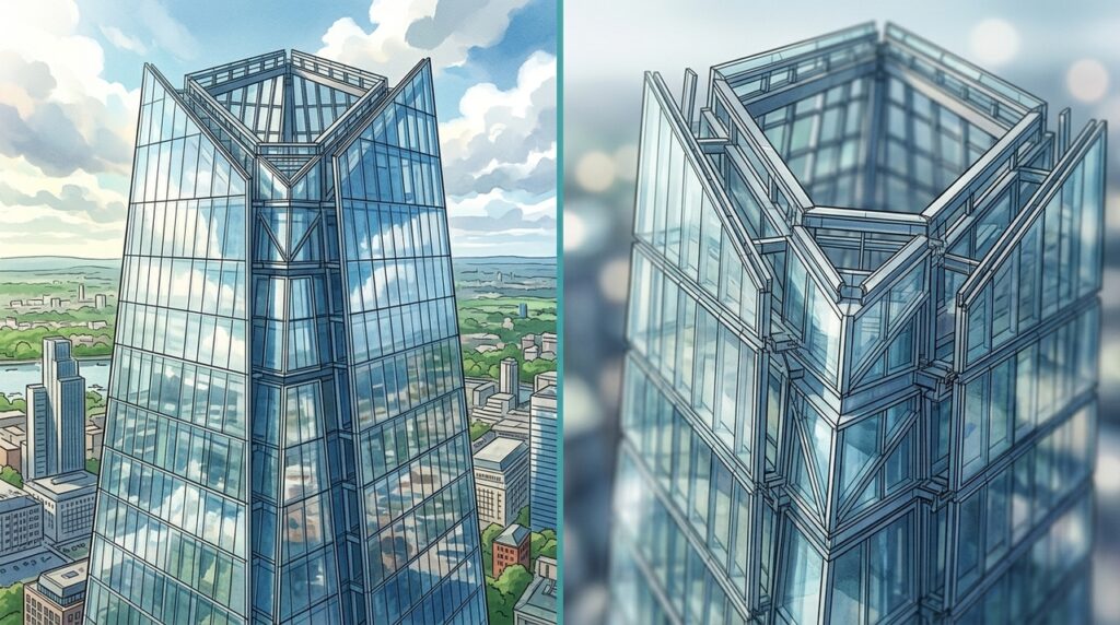 The Shard rasga o céu de Londres com 309 metros de vidro criados para refletir nuvens e desaparecer na paisagem