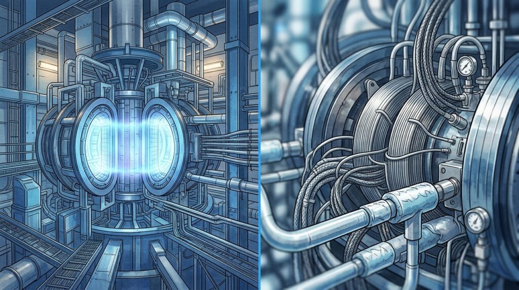 Um anel de ímãs supercondutores tenta reproduzir na Terra a energia que alimenta o Sol usando temperaturas mais frias que o espaço profundo