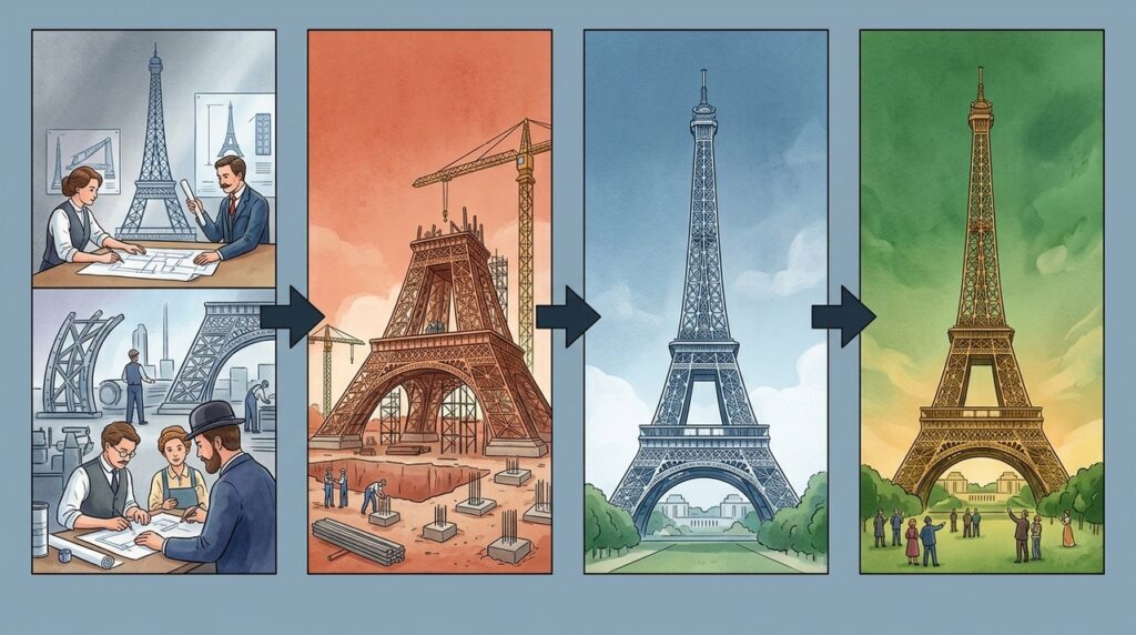 A estrutura de 18 mil peças que enfrentou críticas antes de conquistar o céu e a paisagem de Paris