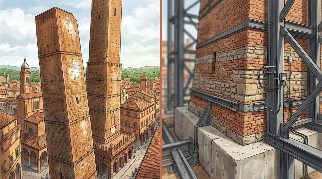 Com quase 100 metros de tijolos, a Torre Asinelli transformou prestígio medieval em risco vertical