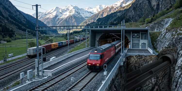 Como o Túnel de Base de Gotthard atravessa os Alpes?