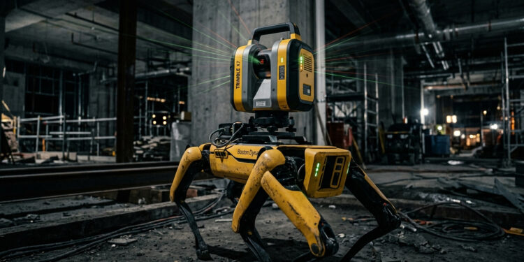Integrando o scanner a laser de alta precisão ao robô Spot para capturar dados em 3D, a tecnologia reduz em 40% o tempo de medição