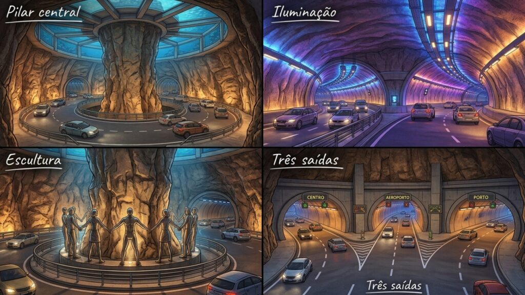Túnel submarino de 11,2 km com rotatória