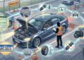 Vistoriador veicular procura sinais de adulteração e problemas de identificação antes de aprovar a transferência de um carro