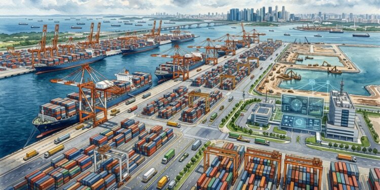 Como o Tuas Port vai reorganizar a logística de Singapura?