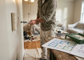 Quanto custa pintar um apartamento de 60 m² em 2026, o cálculo real não é pela planta e sim por paredes, tetos e demãos