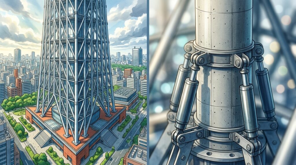 Tokyo Skytree usa uma ideia dos pagodes para resistir a terremotos a 634 metros de altura