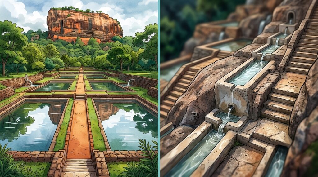 Com quase 200 metros de altura, Sigiriya virou palácio, jardim hidráulico e símbolo de poder