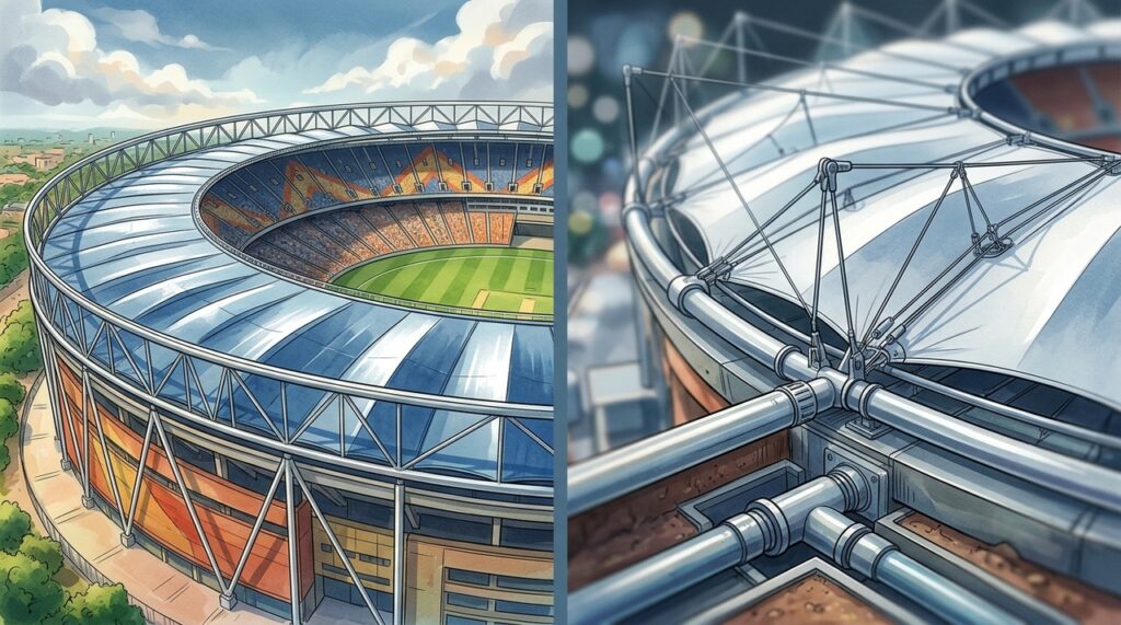 Com até 132 mil assentos, Narendra Modi Stadium virou símbolo da escala esportiva da Índia