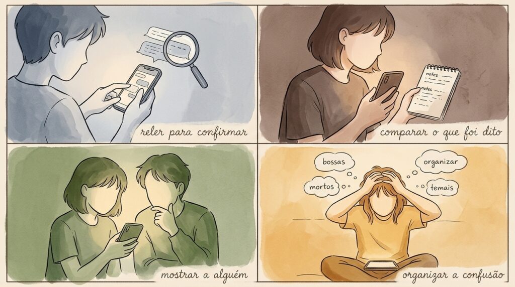 A psicologia explica por que algumas pessoas salvam mensagens quando algo não parece claro
