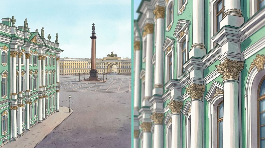 Erguido sobre solo úmido às margens do Neva, o Palácio de Inverno permanece de pé há mais de 260 anos