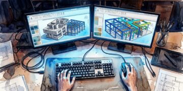 Projetista BIM encontra no computador erros que poderiam aparecer somente quando a obra já estivesse em andamento