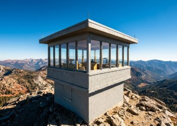 No alto da Sierra Nevada, o Bald Mountain Fire Lookout acompanha incêndios a dezenas de quilômetros