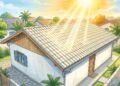 O telhado claro pode reduzir o calor dentro de casa, mas tinta branca não faz milagre