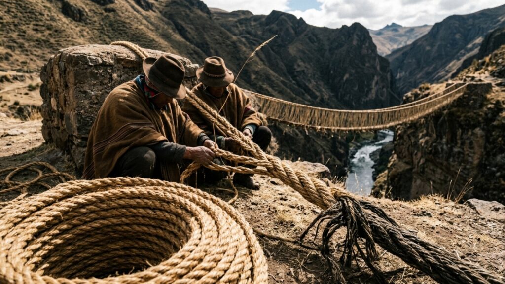 Como 4 comunidades refazem a ponte Q’eswachaka todos os anos