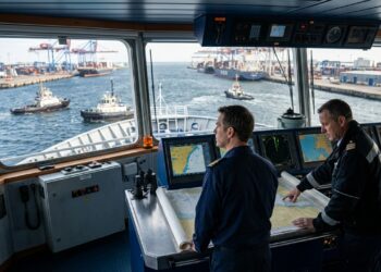 A profissão que embarca em navios gigantes para guiá-los pelos trechos mais difíceis do porto