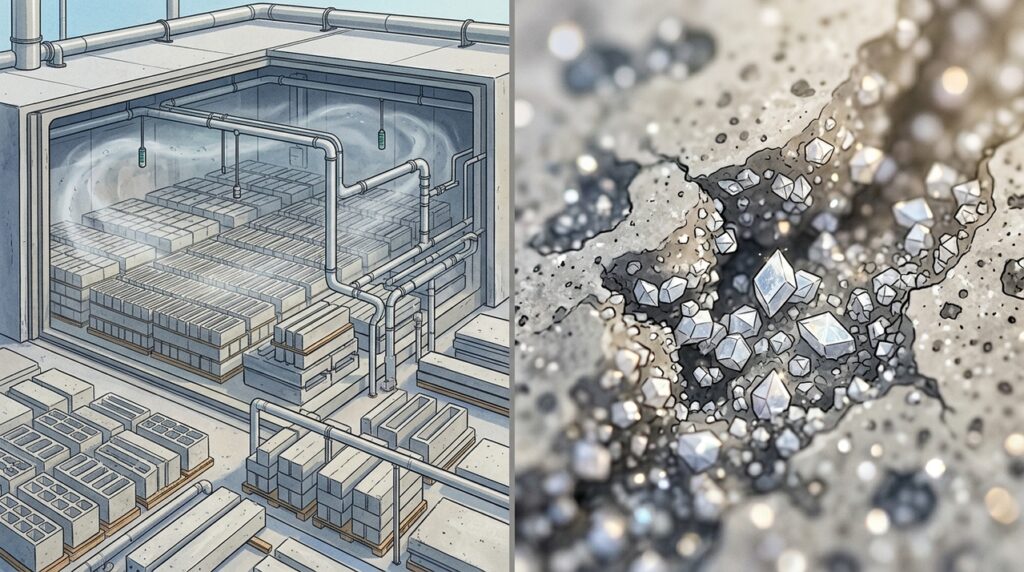Um novo tipo de cimento carbonatável absorve parte do dióxido de carbono durante o processo de endurecimento