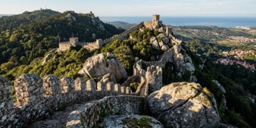 Com muralhas que seguem a montanha, o Castelo dos Mouros transformou penedos e escarpas em parte da própria defesa