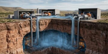 Gigantescas cavernas de ar comprimido guardam energia por horas para ajudar a equilibrar a rede elétrica