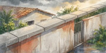 A infiltração pode começar no topo do muro e não na parede!