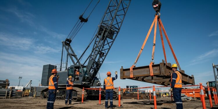 Rigger de movimentação de cargas, profissional que atua no planejamento, preparação e execução de içamentos