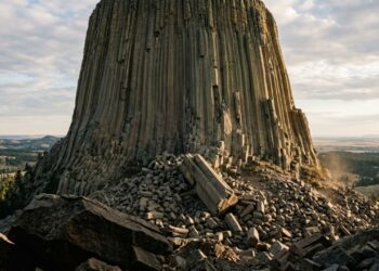 Como o resfriamento da rocha criou as colunas da Devils Tower