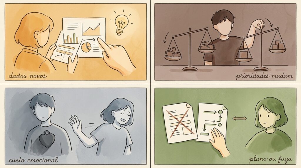 A psicologia aponta que mudar os planos por completo às vezes tem menos relação com indecisão do que parece