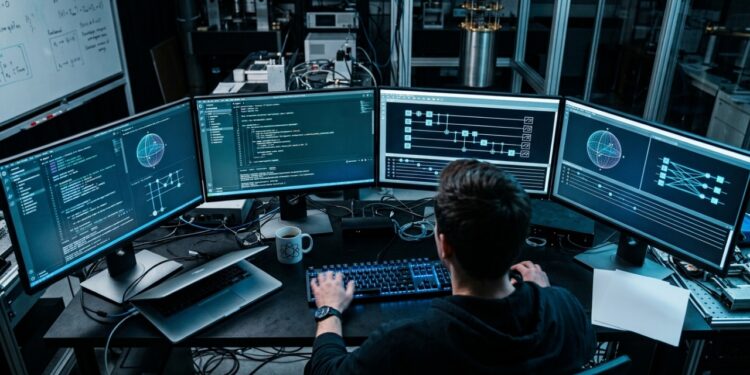 Engenheiro de software quântico programa circuitos e testes