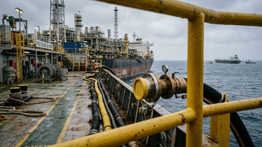 Como o petróleo do pré-sal passa por um navio-plataforma