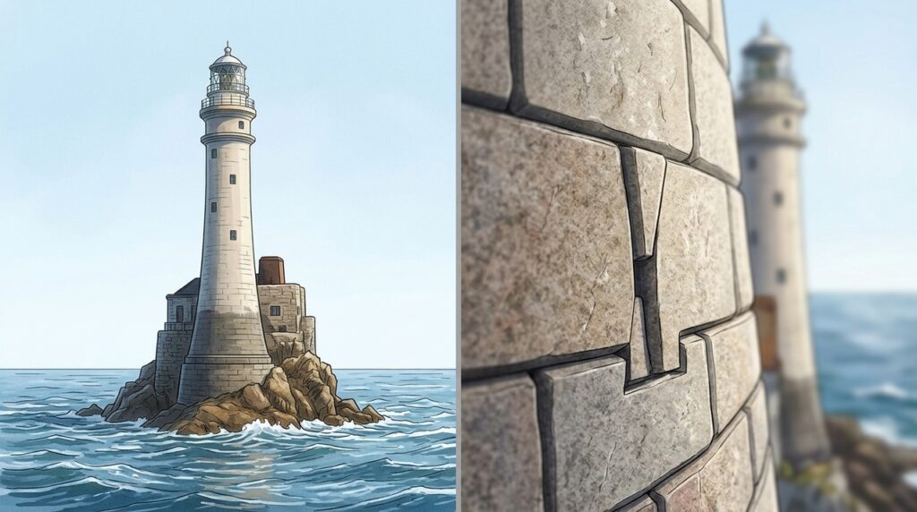 Construído sobre uma pequena rocha no Atlântico, o Fastnet Lighthouse enfrenta tempestades há mais de 120 anos