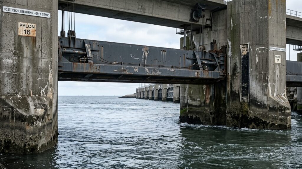 Barreira de 9 km fecha apenas quando o mar ameaça avançar