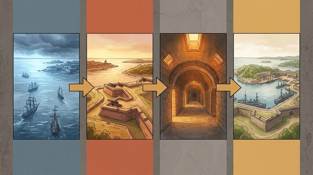 Integrada às rochas de um arquipélago, a Fortaleza de Suomenlinna foi construída para vigiar rotas marítimas e ainda impressiona pela engenharia