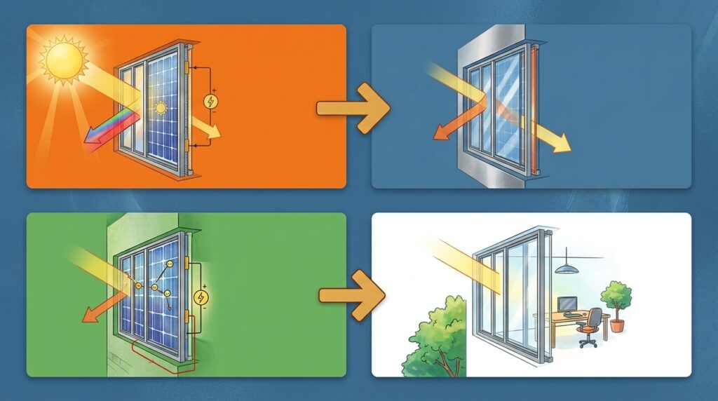 Novas janelas com vidro fotovoltaico conseguem produzir eletricidade e ainda bloquear parte do calor que entra nos edifícios