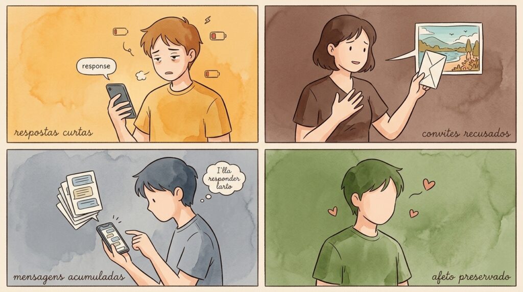 A psicologia aponta que pessoas sobrecarregadas podem se afastar sem deixar de se importar