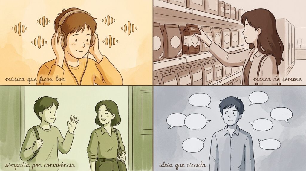 A psicologia mostra que nosso cérebro prefere informações familiares e isso influencia escolhas sem percebermos