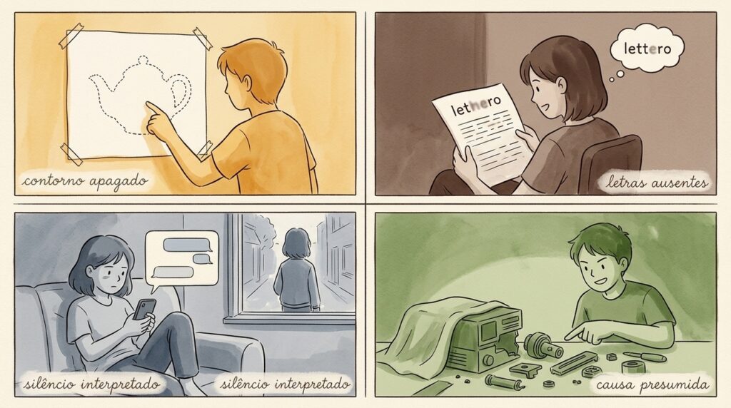A psicologia mostra que o cérebro completa informações que faltam e isso influencia a forma como percebemos a realidade