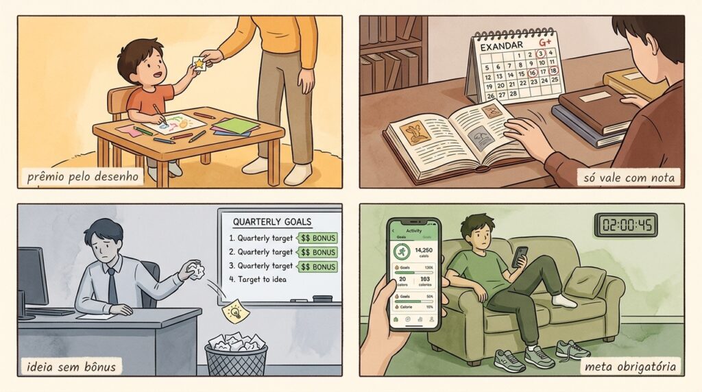 A psicologia explica por que recompensas constantes podem diminuir o interesse por atividades que antes eram feitas por prazer