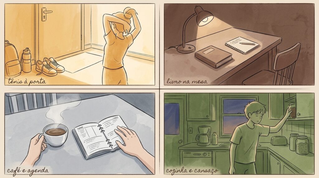 A psicologia mostra que repetir um comportamento em um ambiente específico fortalece hábitos mais do que depender apenas de força de vontade