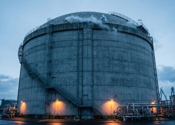 Um gigantesco tanque criogênico de GNL armazena 180 milhões de litros usando paredes preparadas para suportar –162 °C