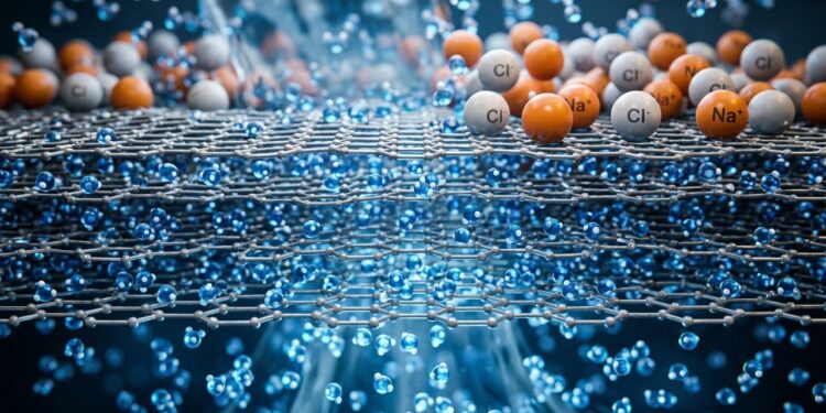 Membranas à base de grafeno criam canais nanométricos para separar sais e contaminantes da água