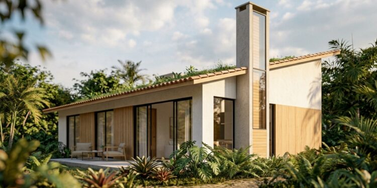 Chaminé solar usa o calor para retirar o ar quente da casa