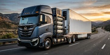 Caminhões elétricos a hidrogênio prometem longas distâncias com abastecimento em poucos minutos