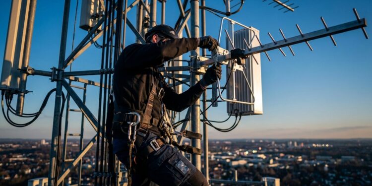 Instalação, alinhamento e teste de sistemas de telecomunicações