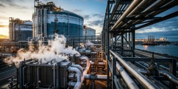 A energia fria do GNL pode gerar eletricidade antes mesmo de o combustível entrar nos gasodutos