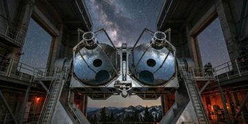 2 espelhos de 8,4 metros trabalham lado a lado no Arizona e transformam um telescópio em um gigantesco par de olhos
